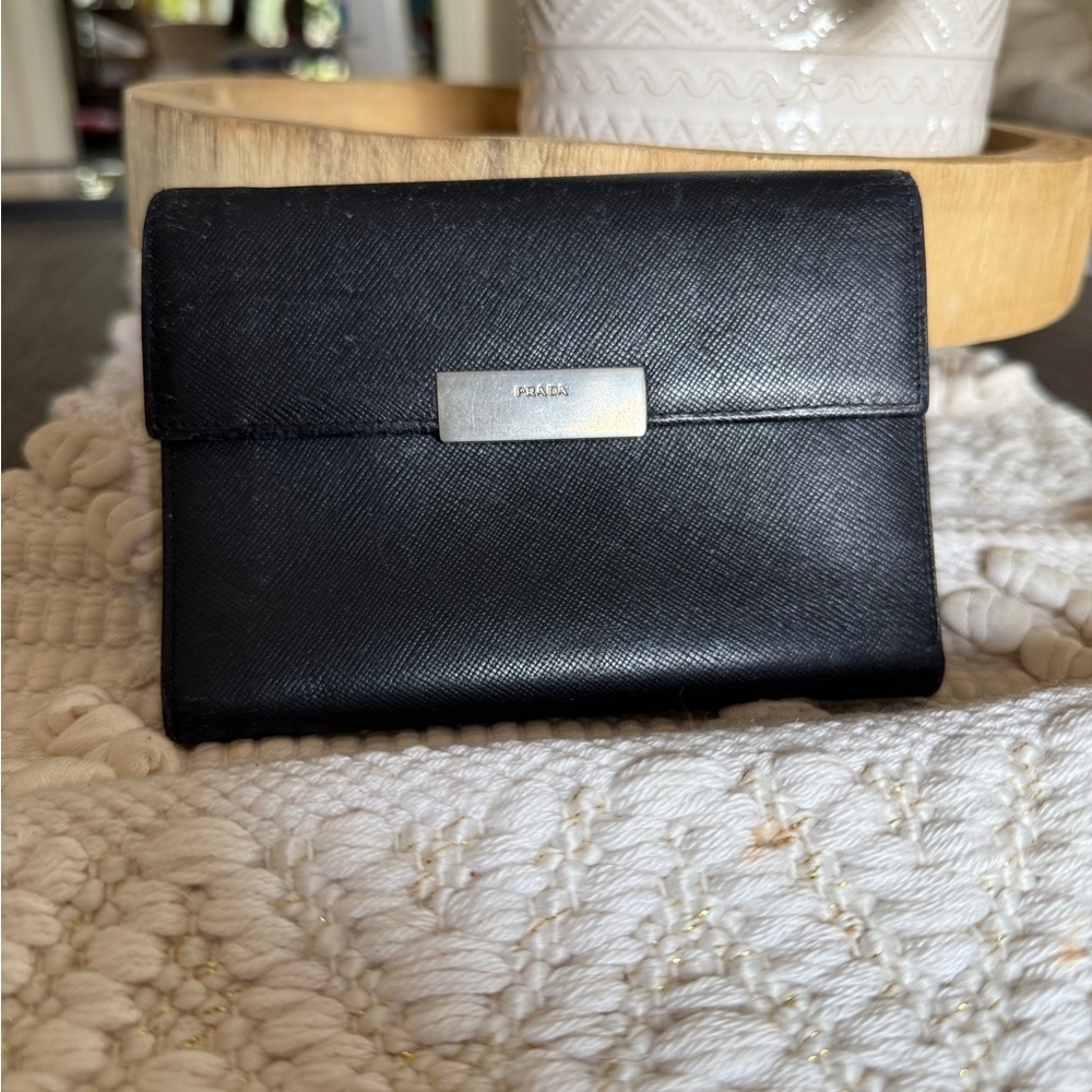 Prada with Silver Accent wallet